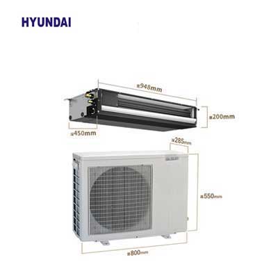 现代中央空调3匹/5匹冷暖嵌入式天花机吸顶空调商用中央空调